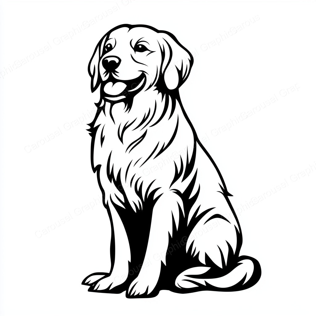 Golden Retriever Vector Graphic preview