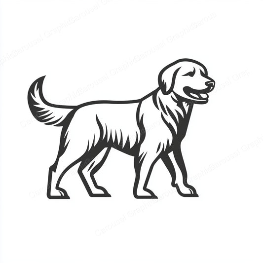 Golden Retriever Vector Graphic preview
