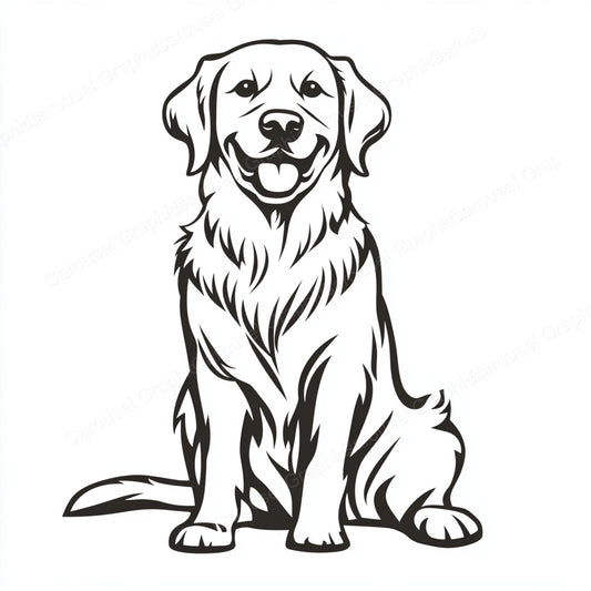 Golden Retriever Vector Graphic preview