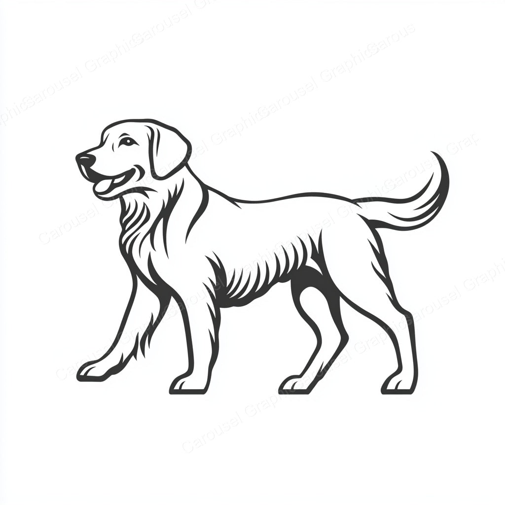 Golden Retriever Vector Graphic preview