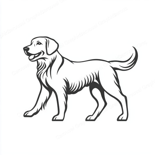 Golden Retriever Vector Graphic preview