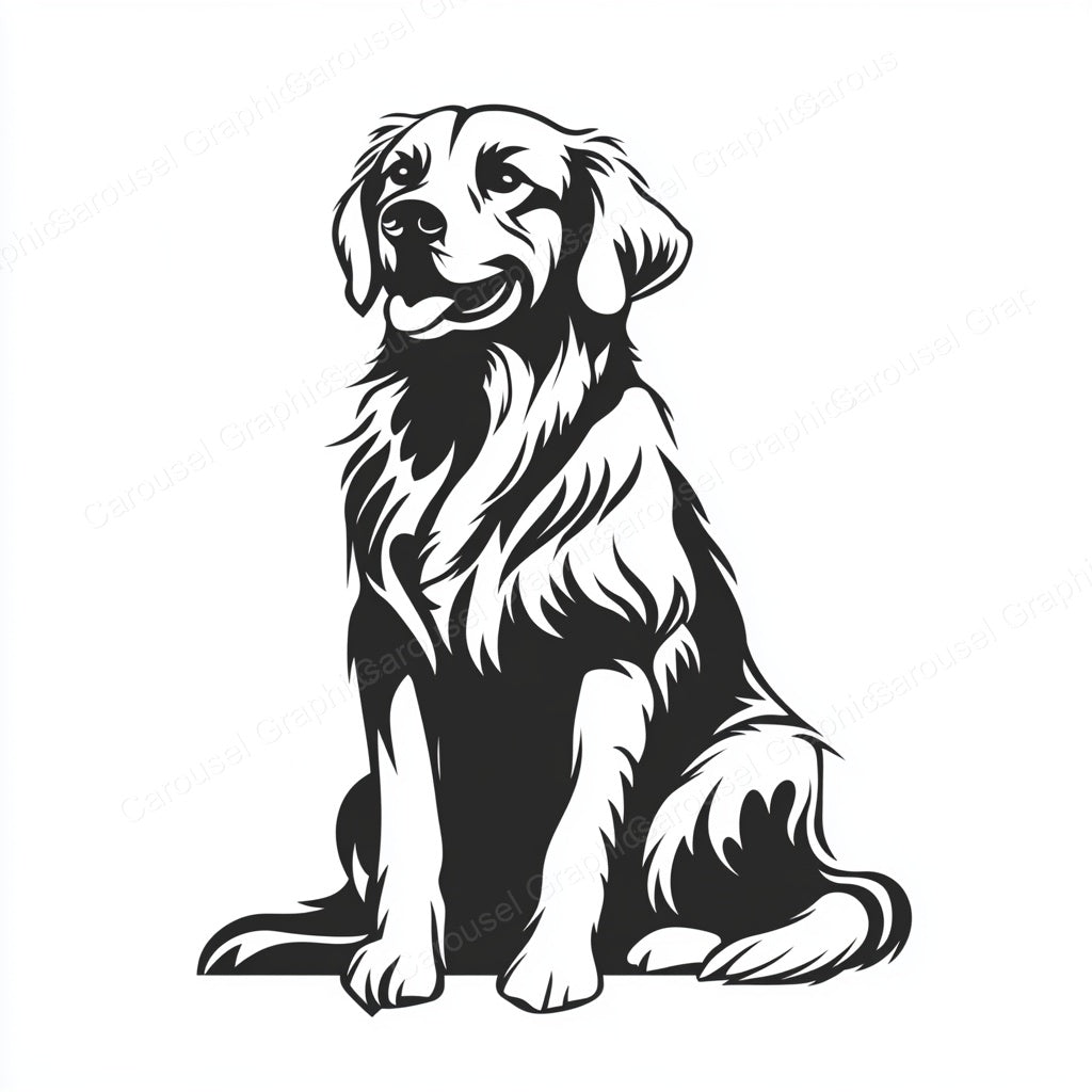 Golden Retriever Vector Graphic preview