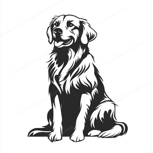 Golden Retriever Vector Graphic preview