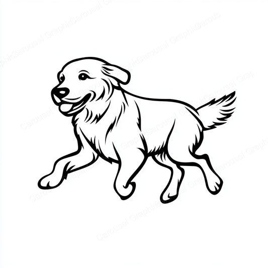Golden Retriever Vector Graphic preview