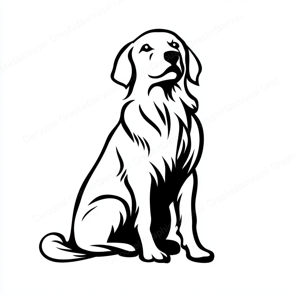 Golden Retriever Vector Graphic preview