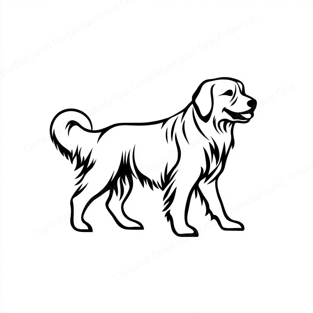 Golden Retriever Vector Graphic preview