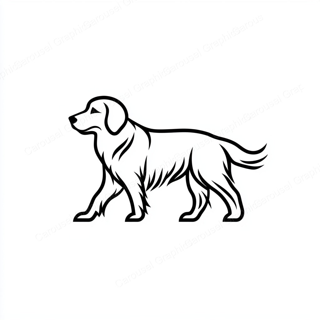 Golden Retriever Vector Graphic preview
