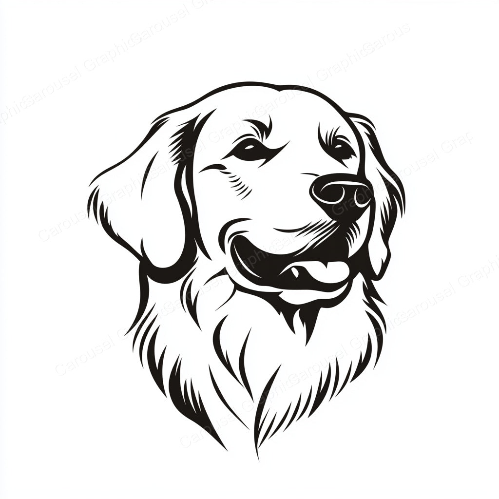Golden Retriever Vector Graphic preview
