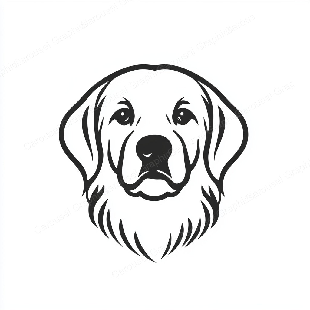 Golden Retriever Vector Graphic preview