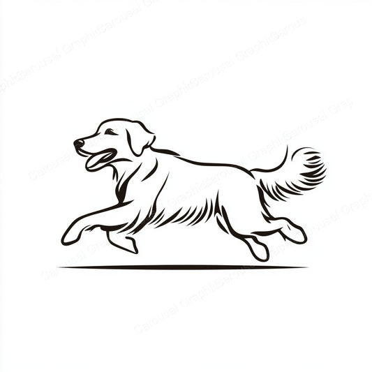 Golden Retriever Vector Graphic preview
