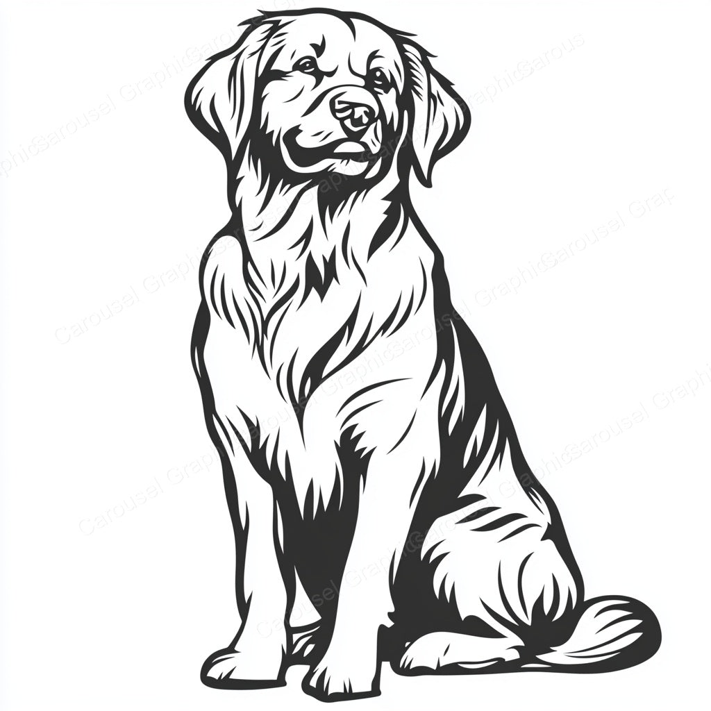 Golden Retriever Vector Graphic preview
