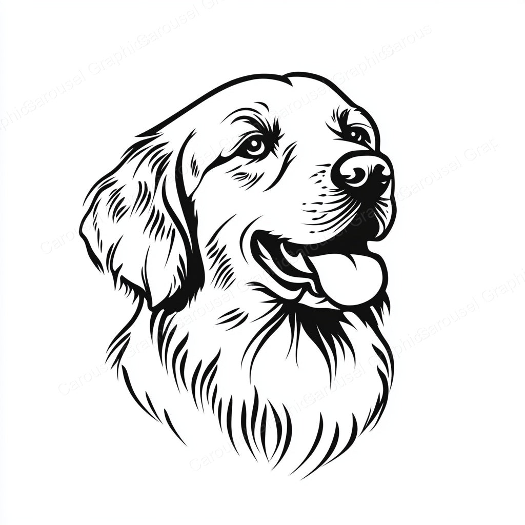 Golden Retriever Vector Graphic preview