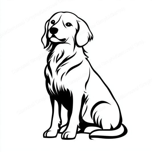 Golden Retriever Vector Graphic preview