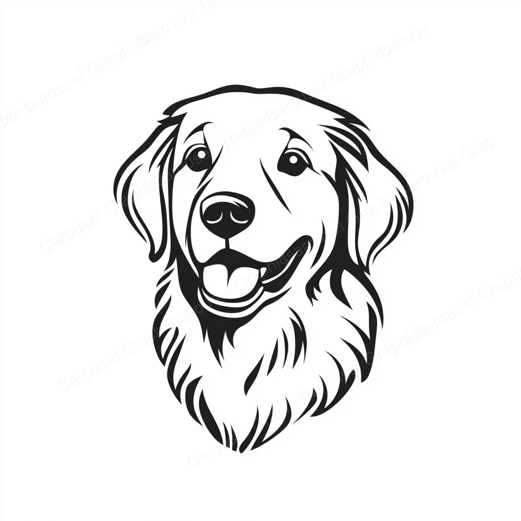 Golden Retriever Vector Graphic preview