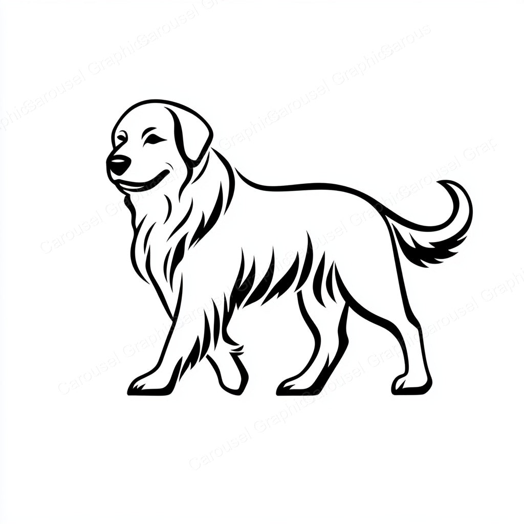 Golden Retriever Vector Graphic preview