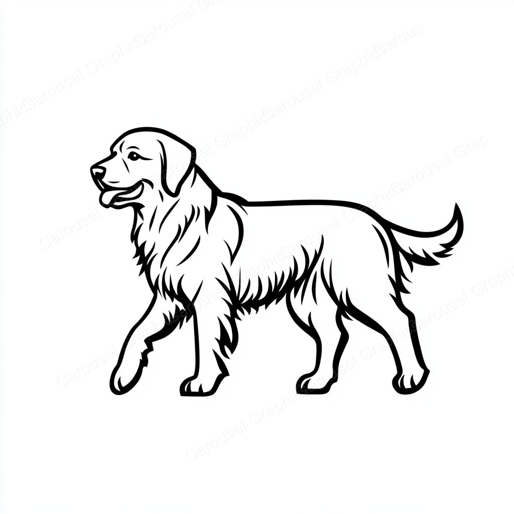 Golden Retriever Vector Graphic preview
