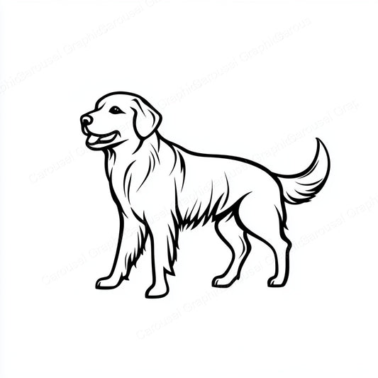 Golden Retriever Vector Graphic preview