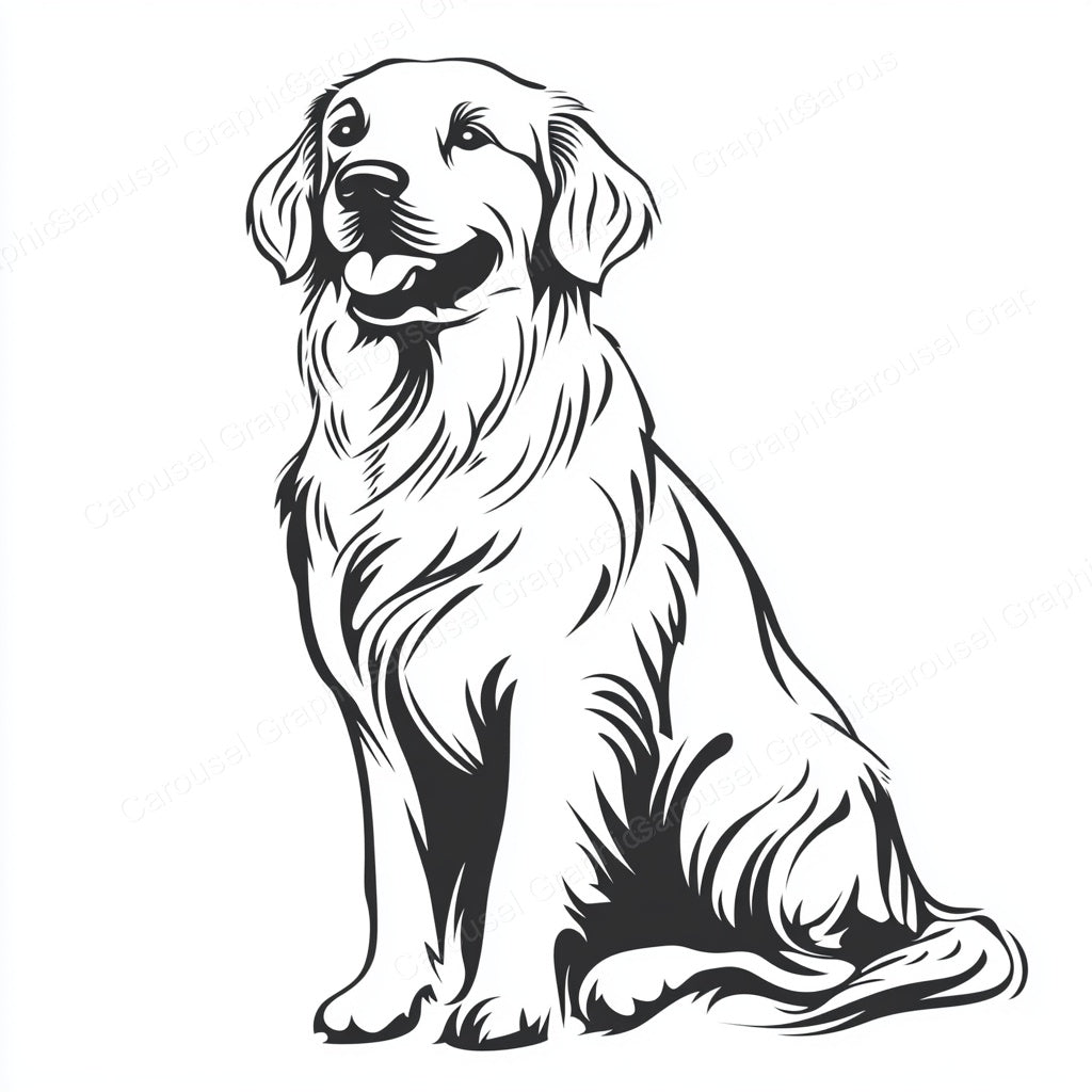 Golden Retriever Vector Graphic preview