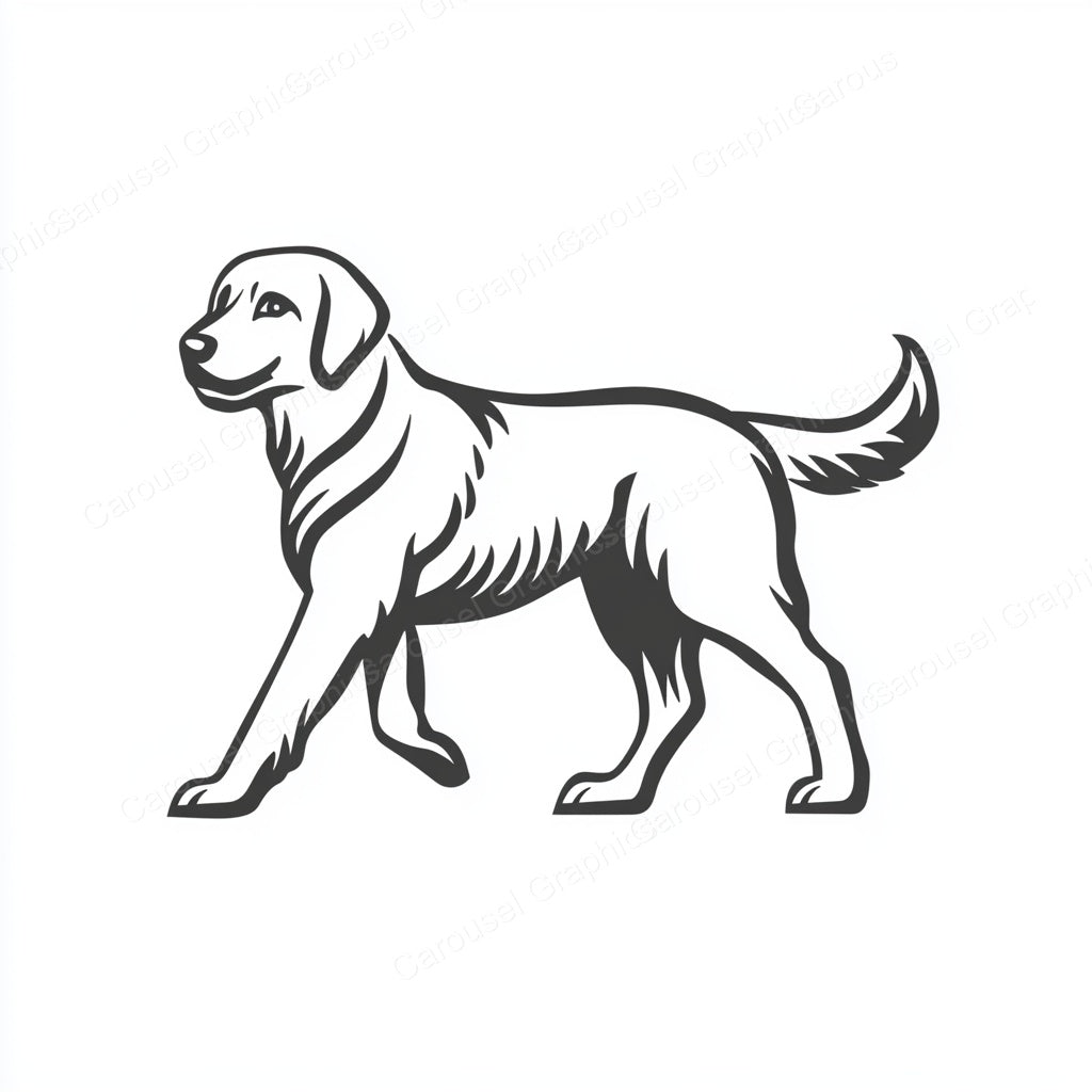 Golden Retriever Vector Graphic preview