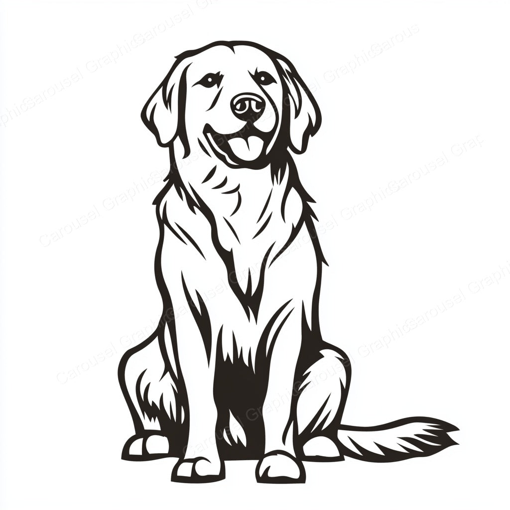 Golden Retriever Vector Graphic preview