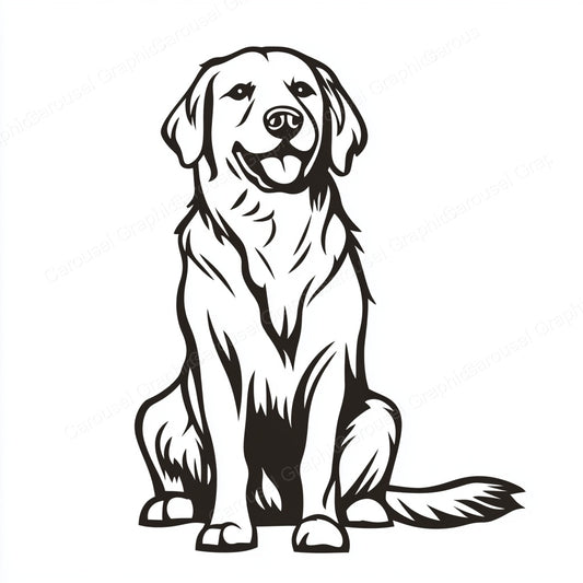 Golden Retriever Vector Graphic preview