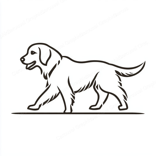 Golden Retriever Vector Graphic preview