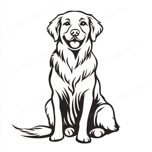 Golden Retriever Vector Graphic preview