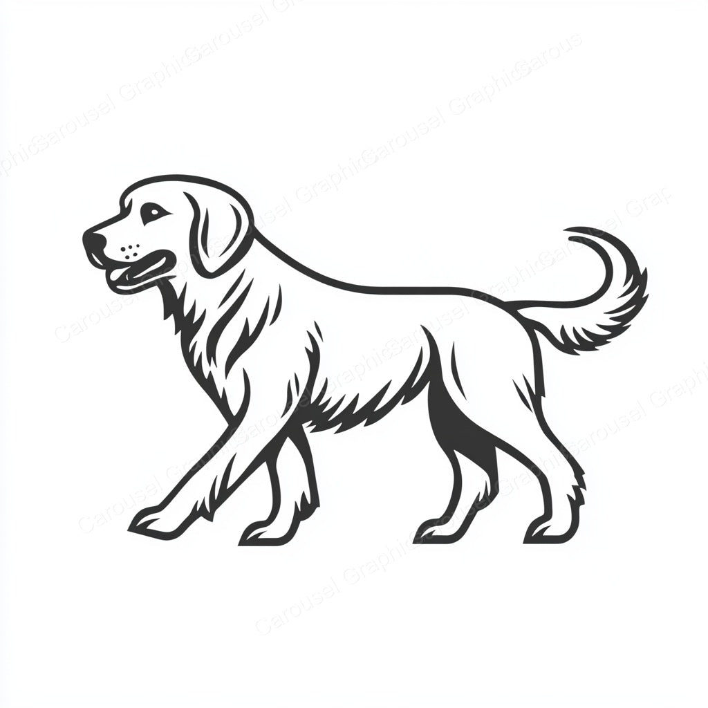 Golden Retriever Vector Graphic preview