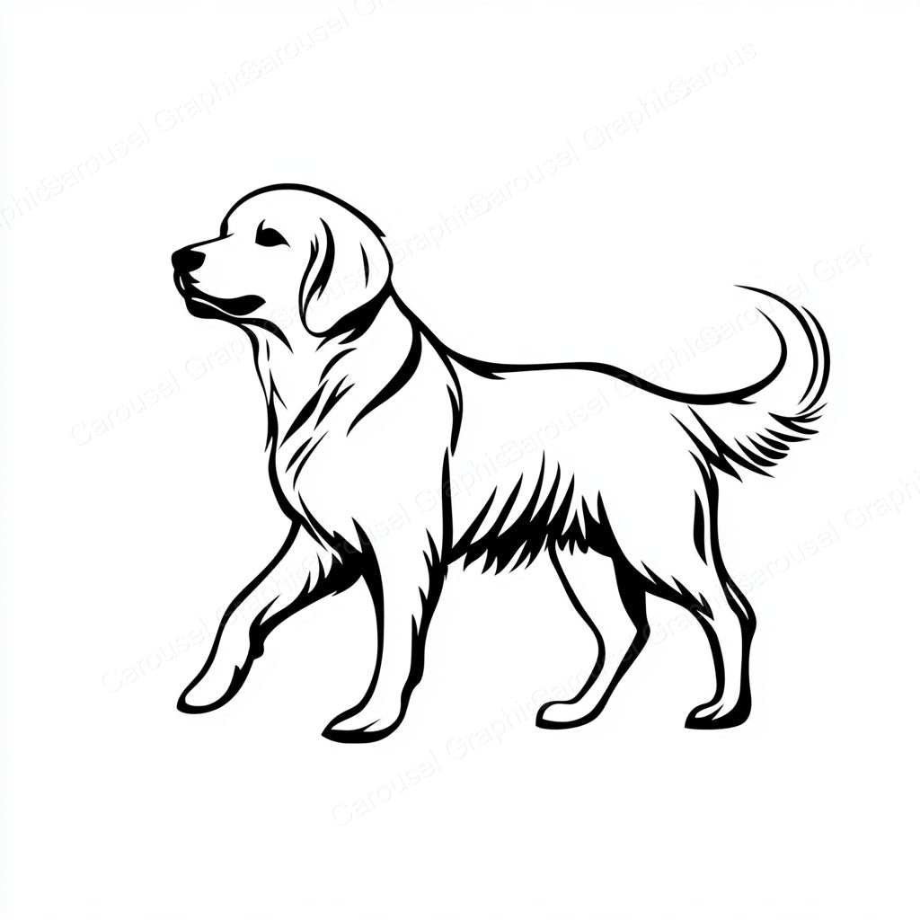 Golden Retriever Vector Graphic preview