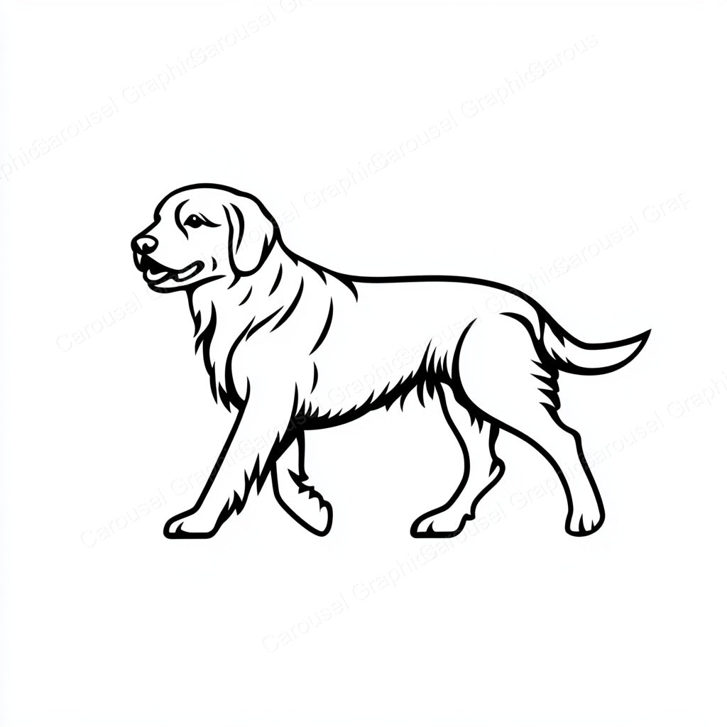 Golden Retriever Vector Graphic preview