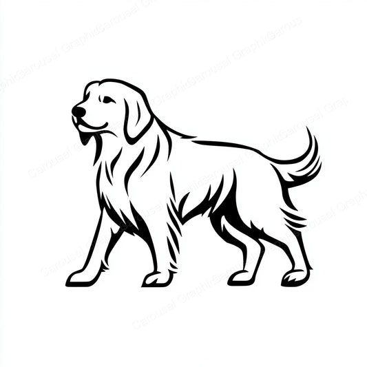 Golden Retriever Vector Graphic preview