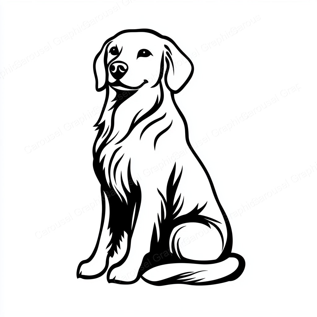 Golden Retriever Vector Graphic preview