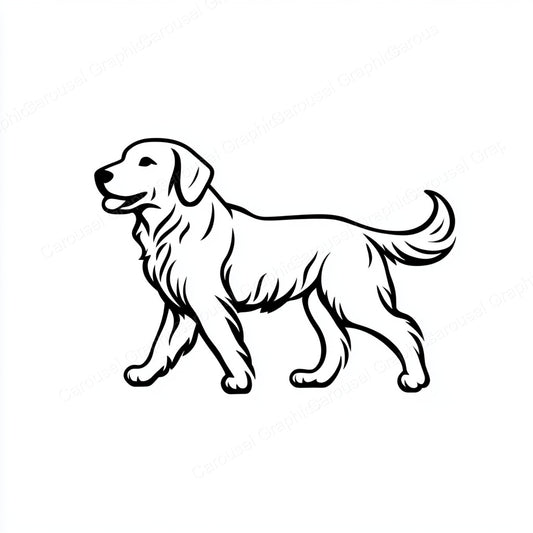 Golden Retriever Vector Graphic preview