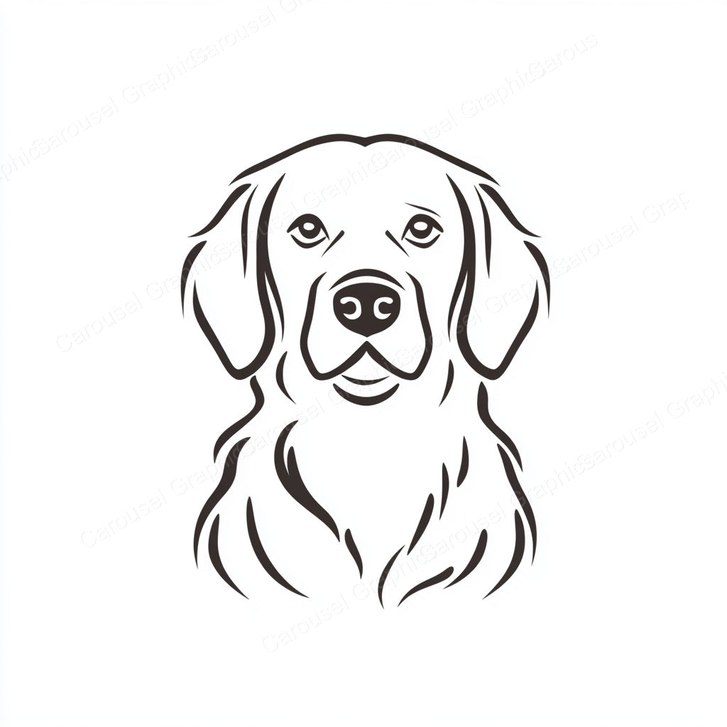 Golden Retriever Vector Graphic preview