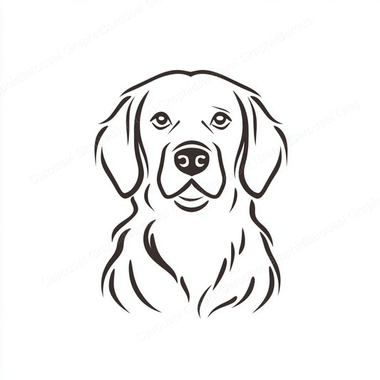 Golden Retriever Vector Graphic preview