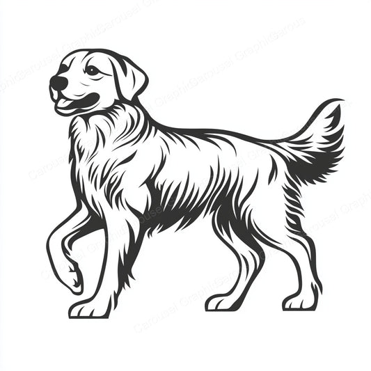 Golden Retriever Vector Graphic preview