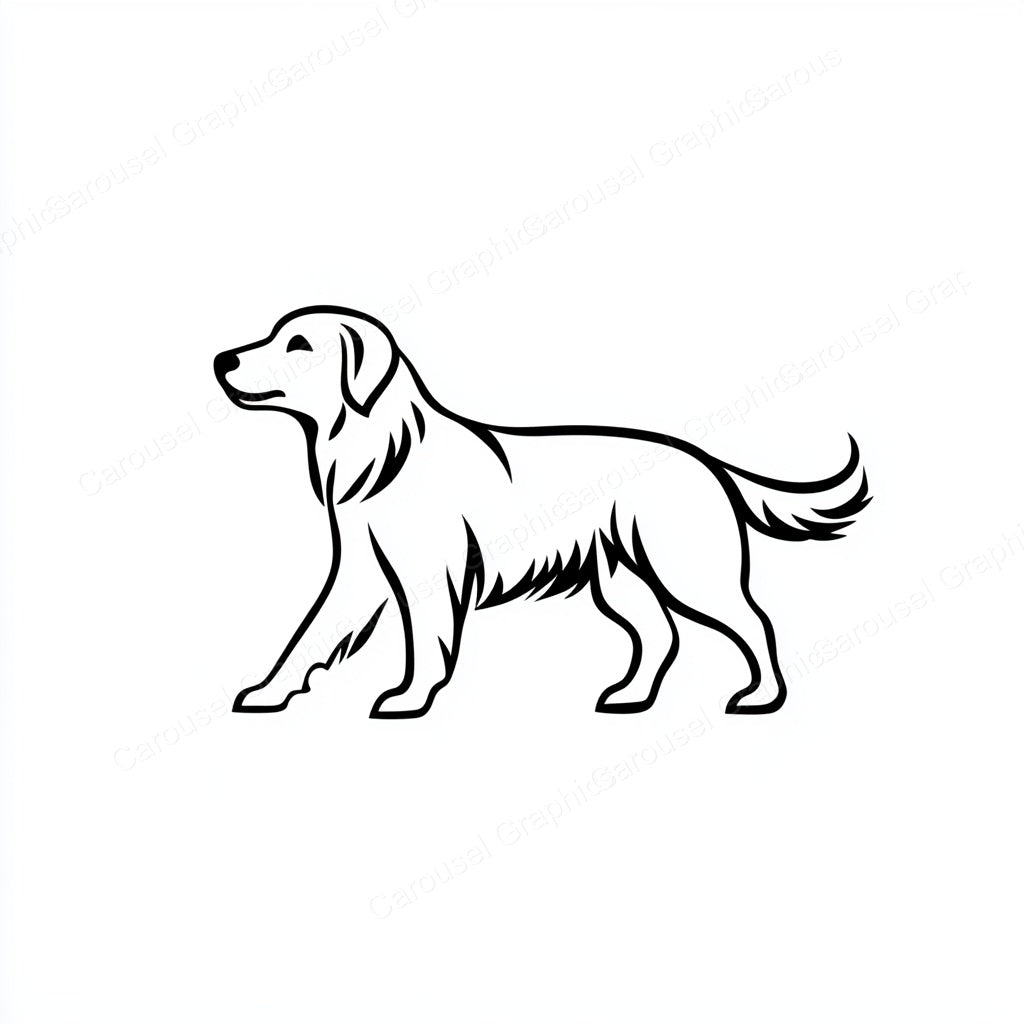Golden Retriever Vector Graphic preview