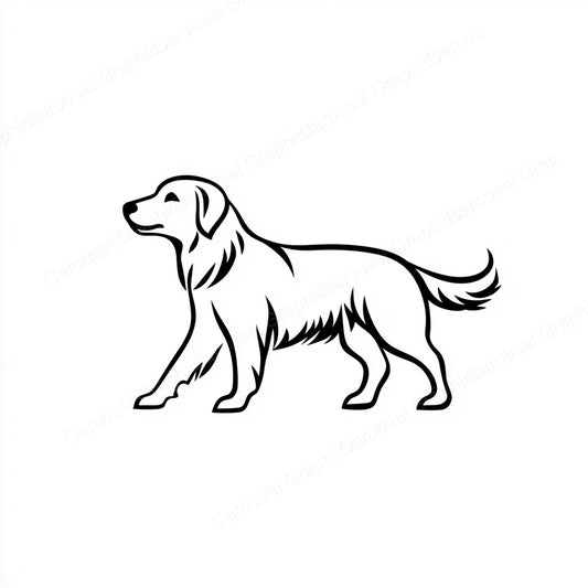 Golden Retriever Vector Graphic preview