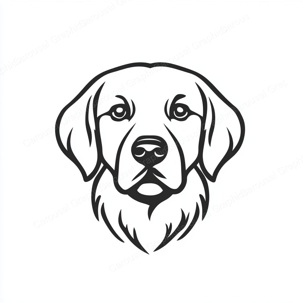 Golden Retriever Vector Graphic preview