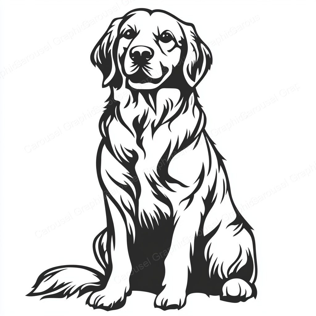 Golden Retriever Vector Graphic preview