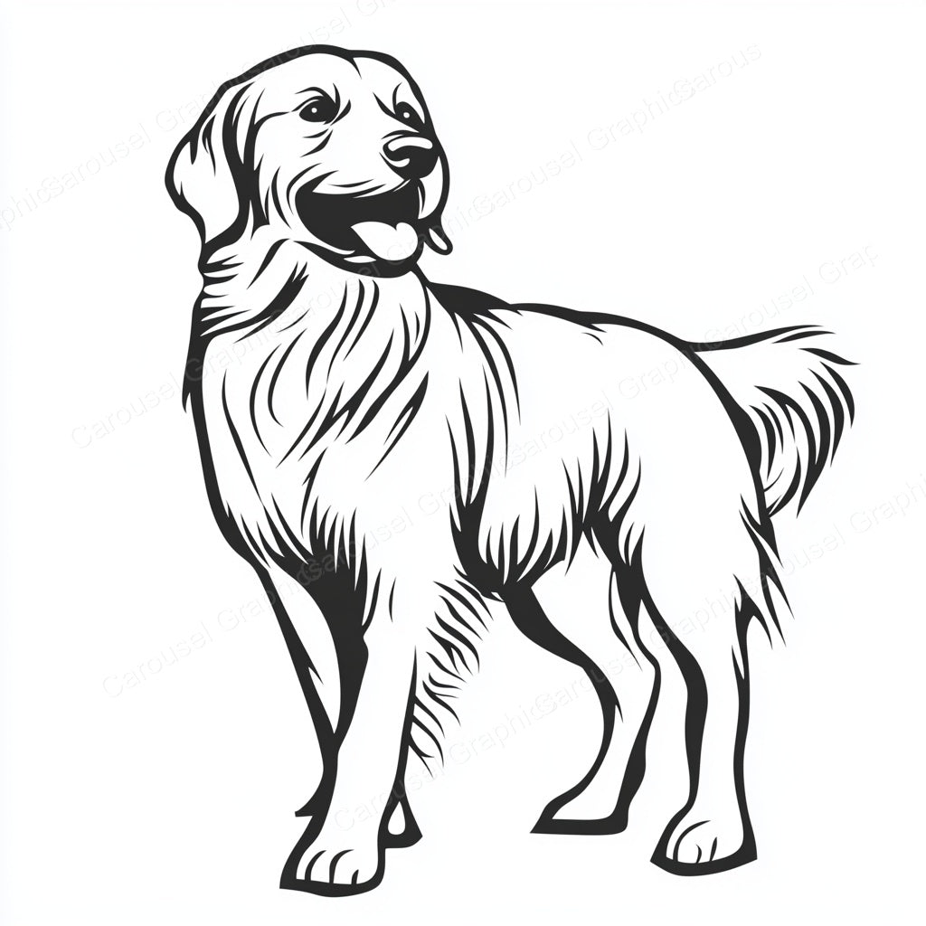 Golden Retriever Vector Graphic preview
