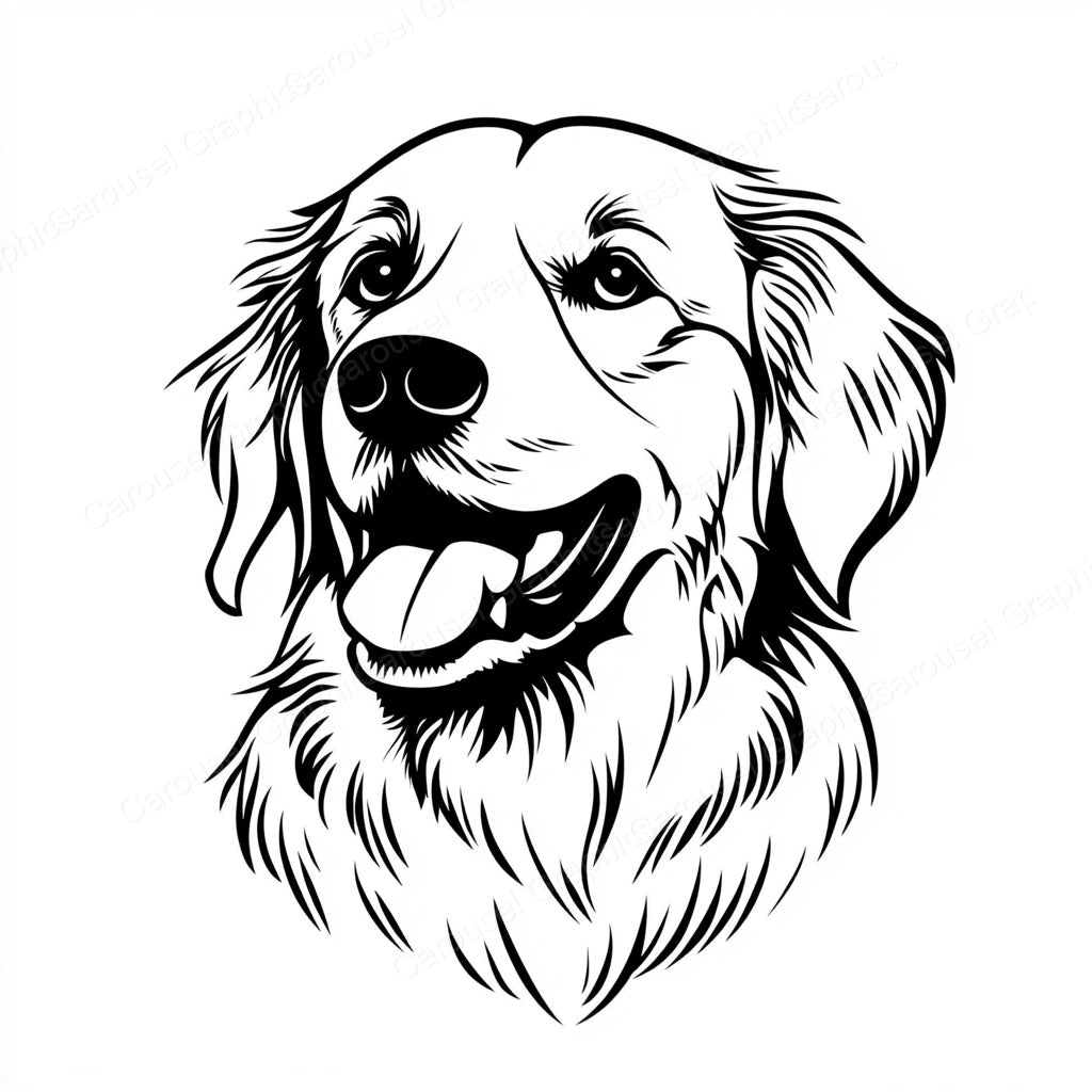 Golden Retriever Vector Graphic preview