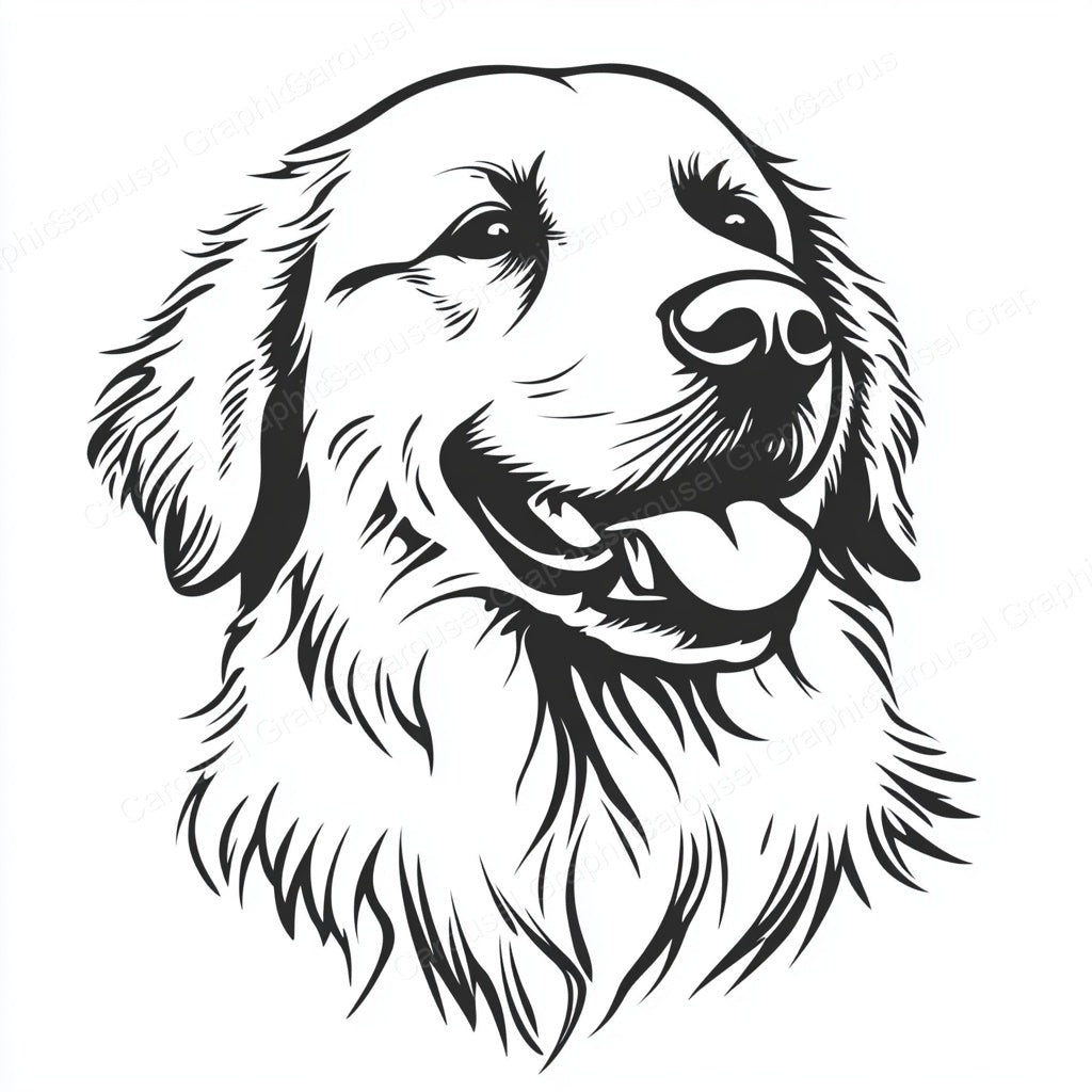 Golden Retriever Vector Graphic preview
