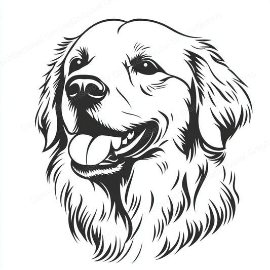 Golden Retriever Vector Graphic preview