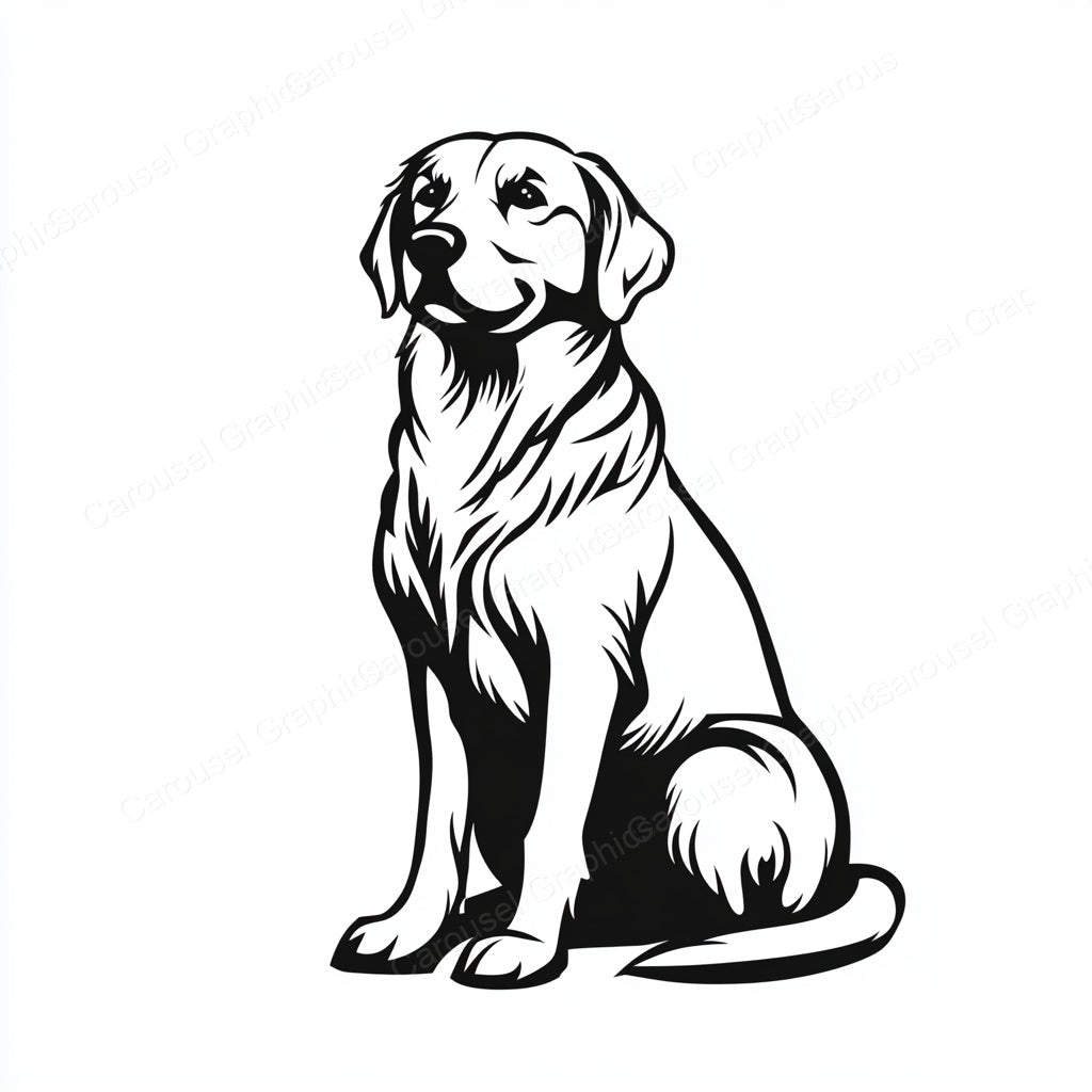 Golden Retriever Vector Graphic preview