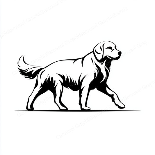 Golden Retriever Vector Graphic preview
