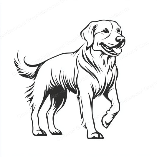 Golden Retriever Vector Graphic preview