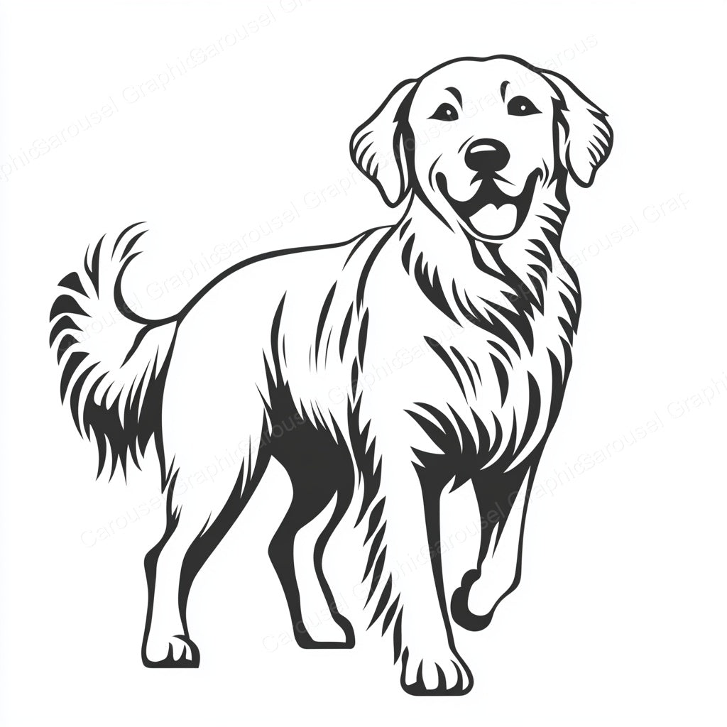 Golden Retriever Vector Graphic preview