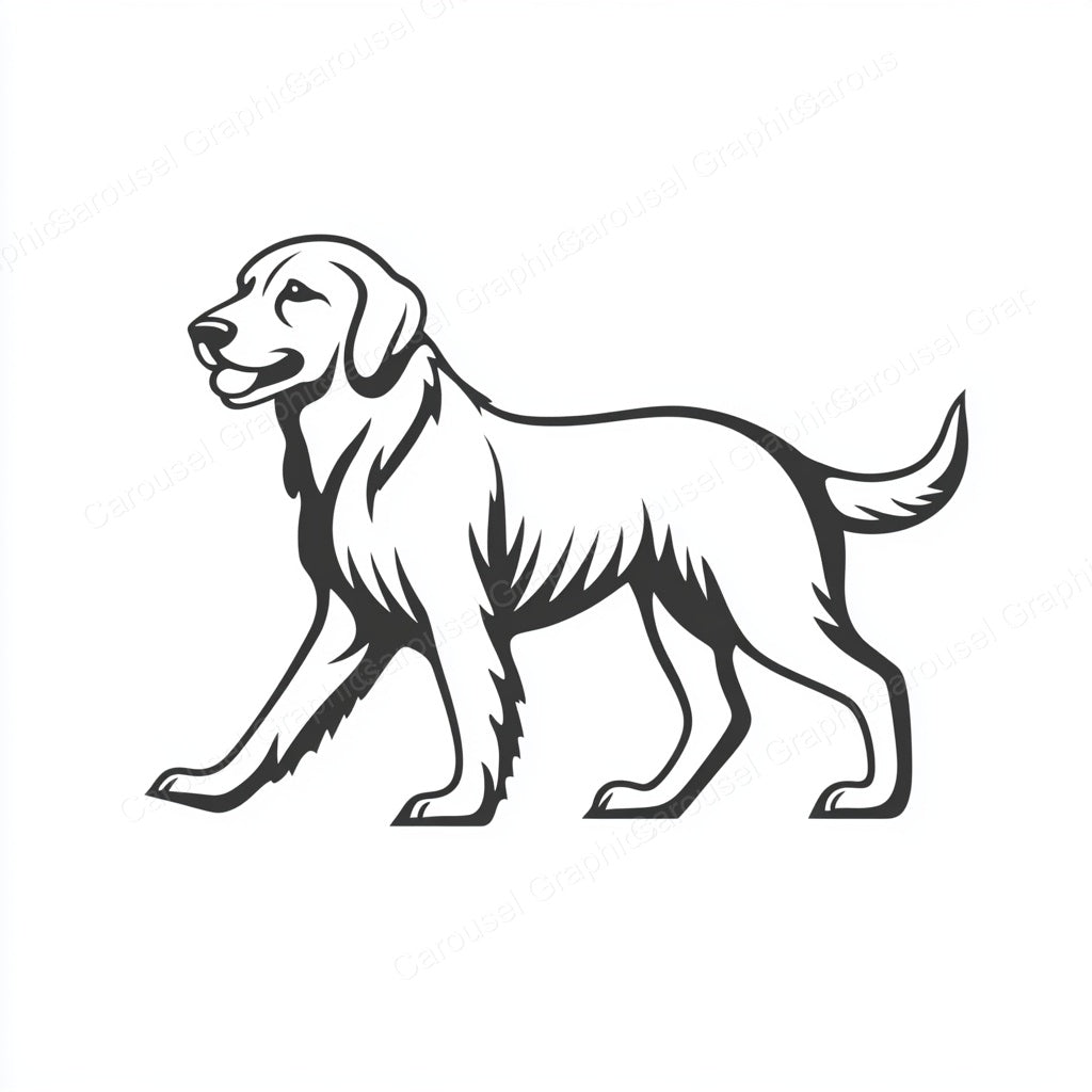Golden Retriever Vector Graphic preview