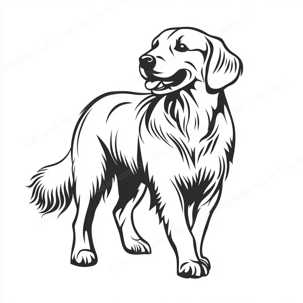 Golden Retriever Vector Graphic preview